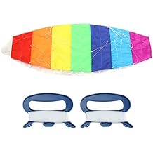 Kite Rainbow Color Dual Line Stunt Power Sport Kite 3 Size 1.4m/ 2m /2.7m Active Outdoor Fun for12 Year Older Adult Outdoor Seaside Beach Toy#1