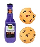 Fuzzyard Monster Pale Ale Dog Toy Set 3pc Premium Plush Halloween Beer and Cookies