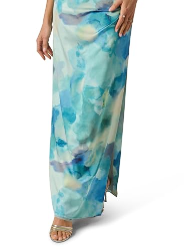 Image of Adrianna Papell Printed Sateen Long Dress