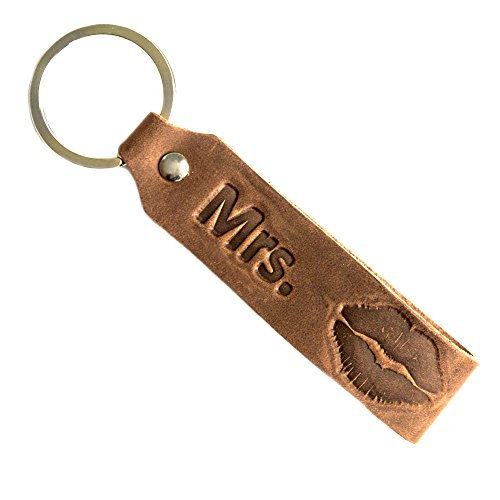 Preisvergleich Produktbild ANKERPUNKT Schlüsselanhänger Leder mit Gravur MRS - kleine Geschenke für Frauen schöner Glücksbringer für Auto Fahrrad Geschenke für Frauen zum Geburtstag Damen Geschenk grau Made in Germany