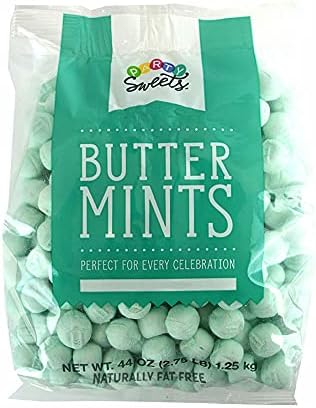 Party Sweets Mint Green, Buttermints, 2.75lb, Appx. 350 Pieces