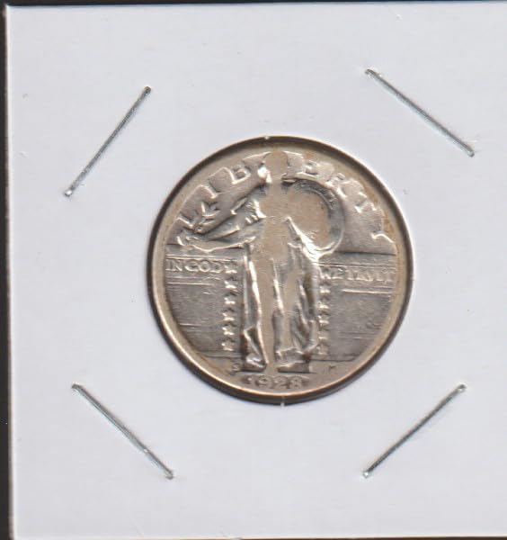 1928 D Standing Liberty (1916-1930) (90% Silver) Quarter Very Good