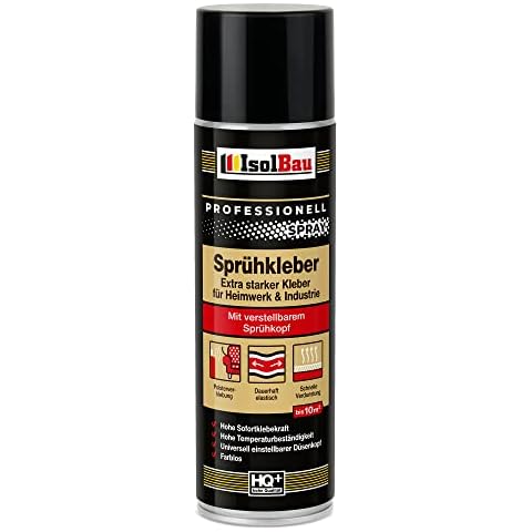 Isolbau Sprühkleber - Extra starker Kleber für Heimwerk & Industrie - Klebe-Spray für Schaumstoff, Holz, Stoff, Leder, Filz uvm - 1 x 500 ml Cover