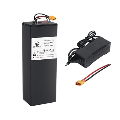 48v Ebike Battery -10Ah Lithium Li-ion Battery Pack Electric Scooter Bicycle Bikes Motorcycle Battery with 3A Charger and 20A BMS for 250W 350W 500W