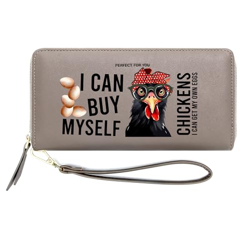 InsWork Personalized Women Wallets with Chicken,Birthday Gift,Holiday Gift for Son Daughters from Parent Grandparent,Graduation Gift for Friends,Students,Teacheres 1304b