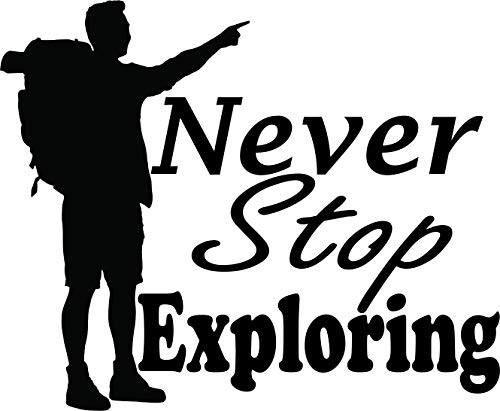 Backpacking Solo Travel Vinyl Decal 18x20 inch