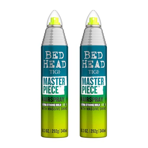 Bead Head by TIGI Masterpiece Shiny Hairspray with Strong Hold - For All Hair Types - Extra Strong Hold & Shiny Finish-Use on Dry Hair-Premium Hair Care Products for Women & Men-10.3 oz(Pack of 2)