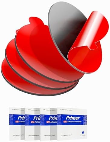 Tapsi 2.2" Round Double-Sided Adhesive Pads for Dash Cam Mount, 4 Pack