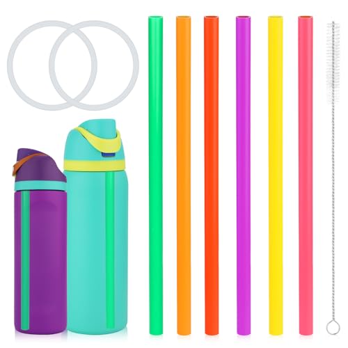 6pcs Straw Replacements for Owala FreeSip 24oz 32oz (6 Colors)