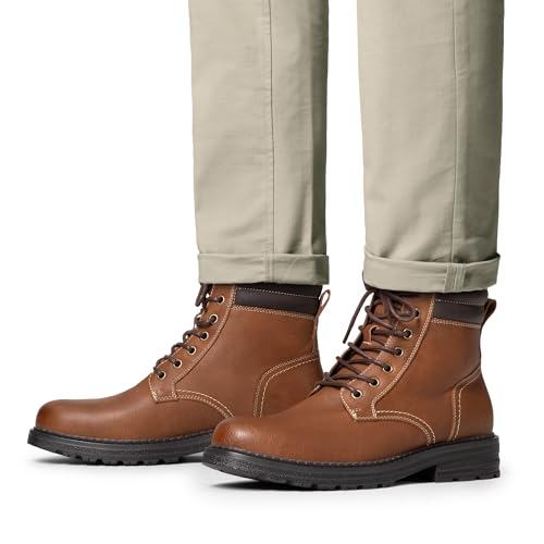 Bruno Marc Men's Dress Oxford Fashion and Comfort Ankle Lace Up Boots,Size 10,Brown,BMUMAB2513