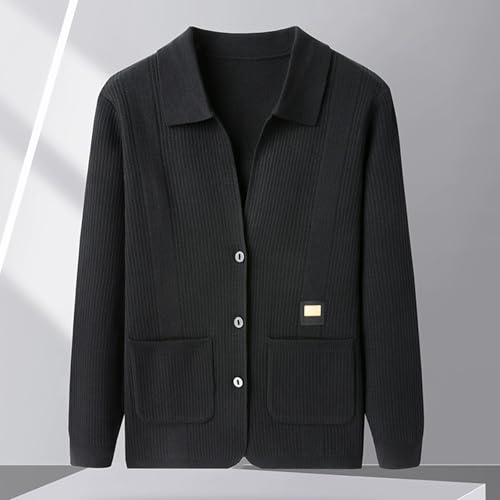 Cardigan de punto con botones para hombre y cuello en V de manga larga 2