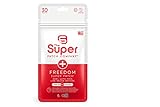 Freedom Super Patch (VTT 2.0) | 30 Adhesive Patches | Smaller, Breathable, Moisture-Resistant Design | Hypoallergenic Polyethylene Patch | Discreet, Everyday Comfort Support