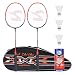 Fostoy Badminton Racquet Badminton Racket Set-Professional Carbon Fiber Badminton Racket with 3 shuttlecocks and Carrying Bag-Perfect for Adults
