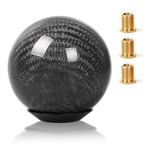 Real Carbon Fiber Shift Knob Gear Shifter Knobs with 3