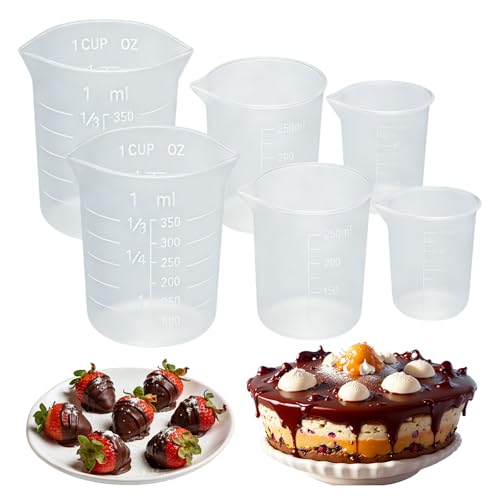 Set 6 Vasos de Silicona para Medir Chocolate 100-350ml miniatura 1