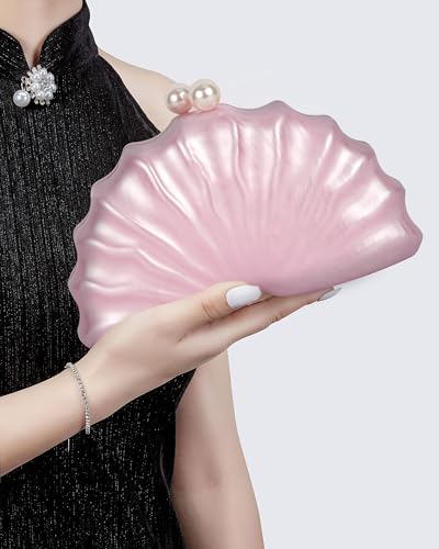 Image of Women Seashell Evening Bag Purse Mermaid Chain Strap Clutch Handbag Shoulder Bag | Seashell