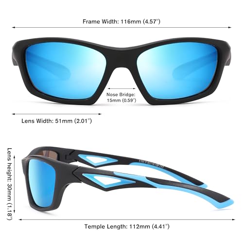 LIU·WEN Kids Baseball Sports Polarized Sunglasses 2 Pack - Flexible Shades With Strap for Boys Girls Age 2-8 - Image 4