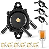 JUSTTOP Fuel Pump with Filter & Oil Hose, Compatible with Kohler 17HP-25HP, Briggs and Stratton, John Deere, Honda, Kawasaki, Yamaha Small Engine Lawn Mower, Replace 808492 808656