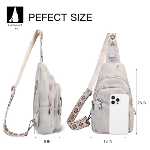 HiChiclife Sling Bag for Women Crossbody Bags for Women Trendy Crossbody purse Fanny Pack Chest Bag for Travel — view 6