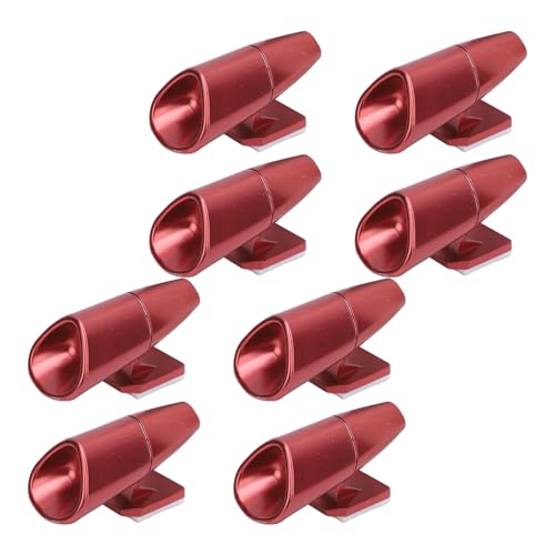 Cffuvros Car Deer Whistle, 8PCS with Strong Adhesive Tape Animal Alarm Device for Trucks Motorcycles Car Safety Accessories (Deer Horn, Stopper, Car Exterior Accessories) (Red)
