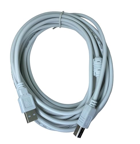 Image of Upix USB A Male to USB B Male Printer Cable 4.5 Meters (15 Feet) - White