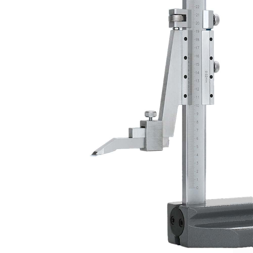 Righello a corsoio in acciaio ad alta durezza, 0-200 mm, con scala chiara per lavorazione e layout di precisione dei metalli (0-300 mm)