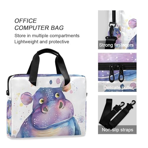 Funda para portátil hipopótamo acuarela 13-15.6 pulg miniatura 4