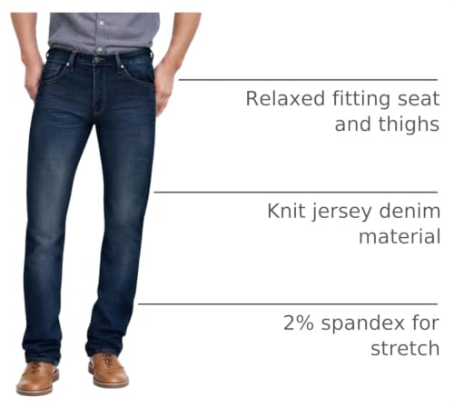 Image of ETHANOL Men's Straight Knit Denim Jeans