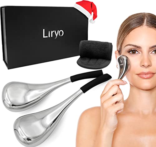 Liryo Unbreakable Cooling Face Massage Tool | Cryo Sticks | Ice Globes for Facials | Beauty Facial Roller