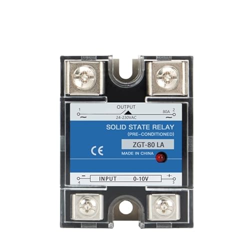 Relais statique monophasé 80A pour stabiliser la tension par signal 0-10V 4-20mA