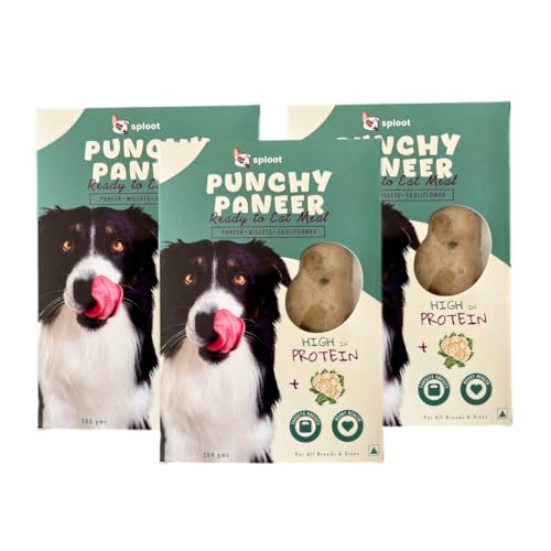 Image of Veg Wet Dog Food - 100% Vegetarian - Paneer and Millets Gravy Meal for Pets - for Adult Dogs and Puppy - Real Paneer, Millets, High Protein, Fresh Ingredients - Ready to eat Meal - 100g x 3