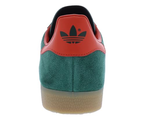 Image of adidas Gazelle Men's Sneakers, Collegiate Green /Preloved Red /Gum, Size 10.5