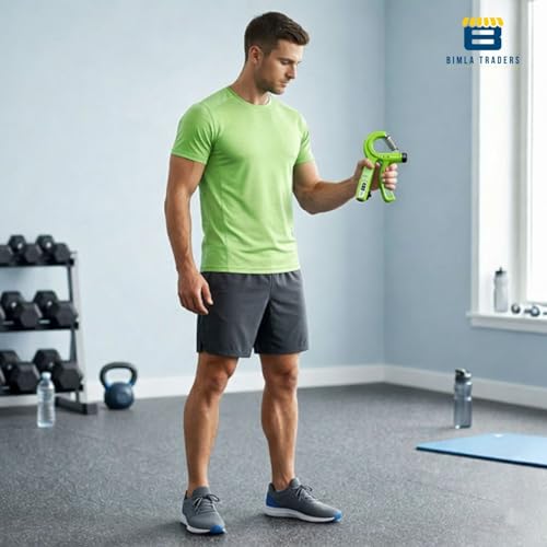 Image of CRAE Hand Gripper with Counter - Adjustable Grip Strengthener, 60 KG Capacity for Forearm, Wrist & Finger Workout Men & Women (Green)