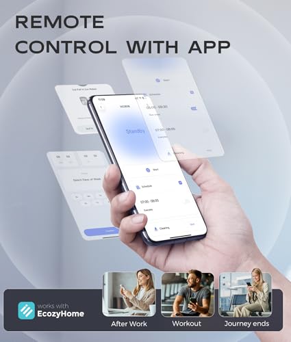 Image of ecozy Nugget Ice Maker Countertop, Smart Portable Crushed Ice Maker with Voice Control, Pellet Chewable Ice 33lbs /24H, Self-Cleaning, with APP WiFi, Timer Function and Status Alerts, Bonus TDS Meter