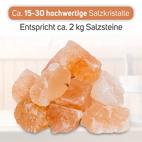Bergkristall Saunasalz – 2 kg natürliches rotes Salz aus der Salt Range, Pakistan – Hochwertige Salzbrocken für Sauna & Wellness… – Ansicht 6