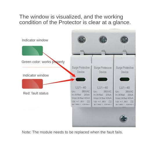 Parafoudre AC 4P solution contre surtensions et pannes électriques maison rail 385V