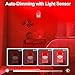 Finezeal 670nm Red & Amber Light Night Light Plug into Wall for Sleep[2 Pack] - Zero Blue Light, Dusk to Dawn Sensor Auto On/Off LED Red Night Light for Nursery Bedroom Bathroom