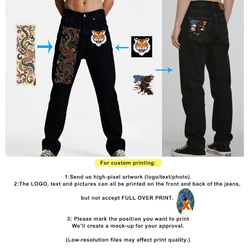 Custom Jeans Design Your Own Jean Add Photo/Text/Logo Customized Jeans for Men Women Personalized Classic Pant3