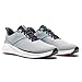 FootJoy Men's FJ Flex Golf Shoe, Smoke/Shadow/Scarlet, 12 Wide