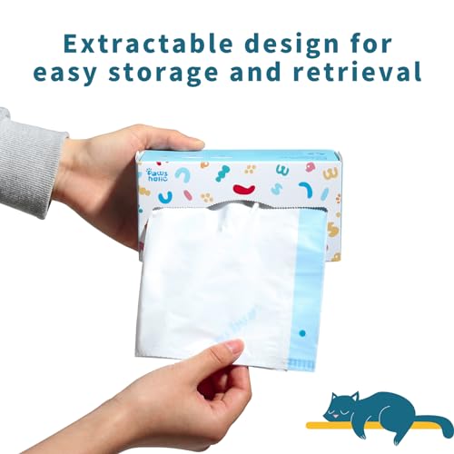 Cat Litter Box Liners-Jumbo Drawstring Thickened Cat Box Liner, Leak and Tear Resistant-10 Count 36\" x 18\", Replacement Waste Bags
