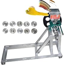 Puffed Food Extruder Rice Corn Puffing Extrusion Machine 25-50 kg/Hour Multifunction Popcorn Maker Snack Machine Corn Puffed Food Extruder with 10 Molds for Street Stall Head+Frame