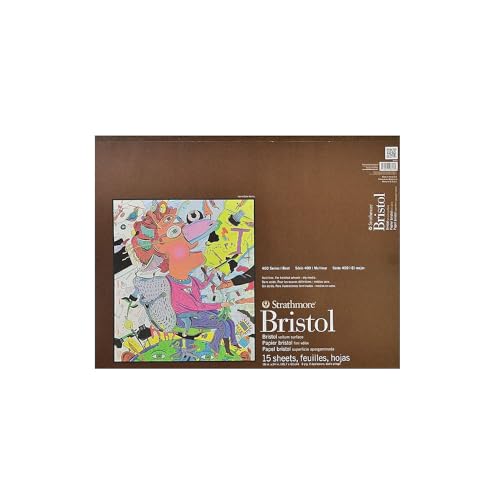 Strathmore 400 Series 18-inch x 24-inch Bristol Sketch Pad, 15 Sheets/Pad (70200)