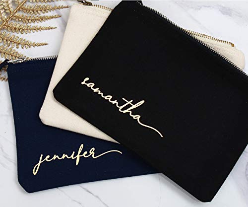 Bridesmaid Cosmetic Bags, Bridesmaid Gifts, Maid of Honor Makeup Bags, Bridesmaid Gift Box, Personalized, Toiletry Bags, Ask Bridesmaids - Thumbnail 2