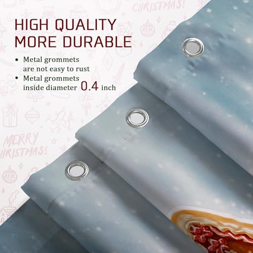 Rideau de douche en polyester de qualité supérieure 183 cm à imprimé flocons de neige