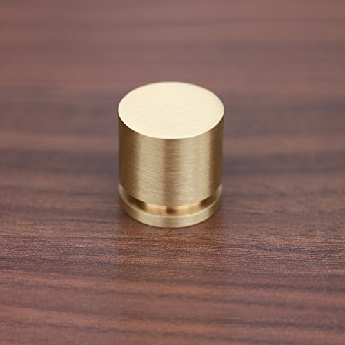 10 Pack - Hamilton Bowes - 1" - Round Cabinet Knob - 380-Sb (Satin Brass) - Modern Gold/Brushed Brass/Natural #TOP2