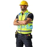 POLAR QUEST SHOP High Visibility Safety Vest for Men & Women| Hi-Vis Reflective Vest with Pockets, Ideal for Construction, Warehouse & Outdoor Work - X-Large