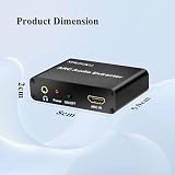 SDKDZKG HDMI ARC Konwerter Audio, HDMI ARC Ekstraktor Adapter z Cyfrowy Optyczny Toslink SPDIF Koncentryczny oraz Analogowe RCA L/R 3,5 mm Stereo Konwerter Audio dla HDTV Wzmacniacz Soundbar Głośnik