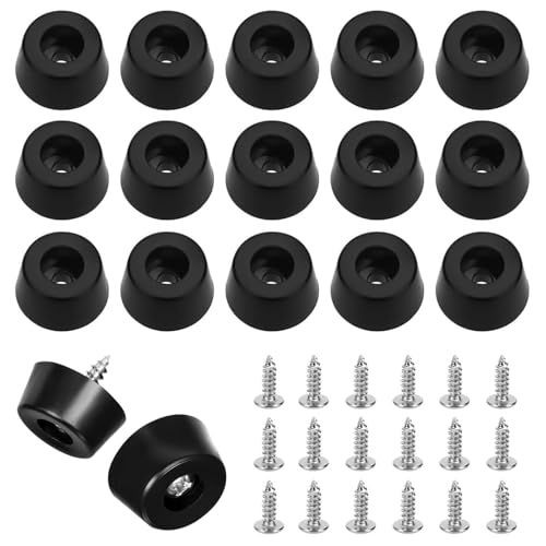 YREYBN 50 patas de goma, almohadillas antideslizantes para muebles, almohadillas de goma, patas de goma para tabla de cortar con tornillos de acero inoxidable para muebles de jardín, aparatos