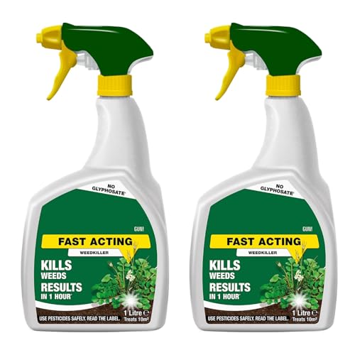 Image of Weedol Fast Acting Weedkiller, Effective Garden Weed Control, Killing Broadleaf Weeds and Grasses, Perfect for Paths, Patios, Driveways, Borders, Long-Lasting Performance, Outdoor Spaces, 1L, (2 Pcs)