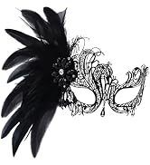 Zinniday 2-Pcs Venetian Lace Masquerade Mask Set for Couple